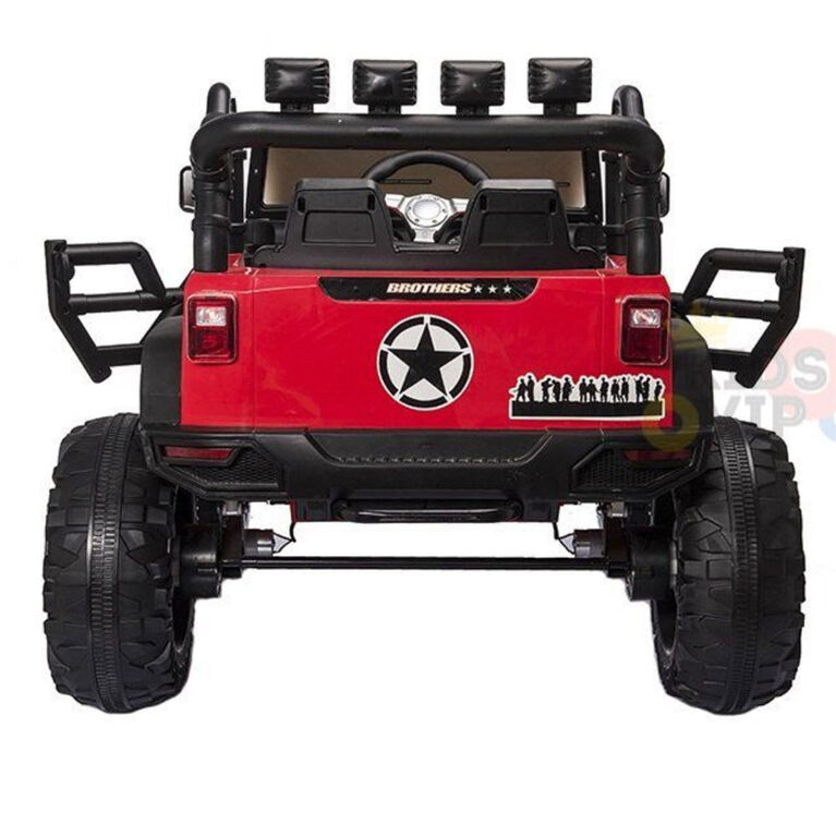 KidsVip 24V Kids EVA Big Wheels Edition Kids Ride On Truck w/Remote Control - Red - English Edition