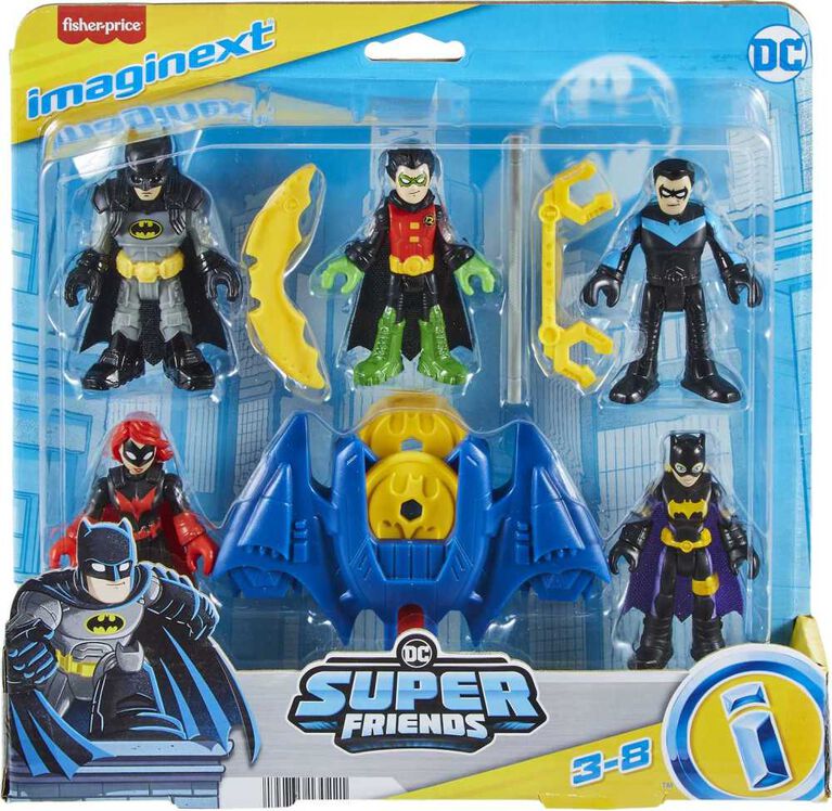 Fisher-Price Imaginext DC Super Friends Batman Figures, Family Multipack