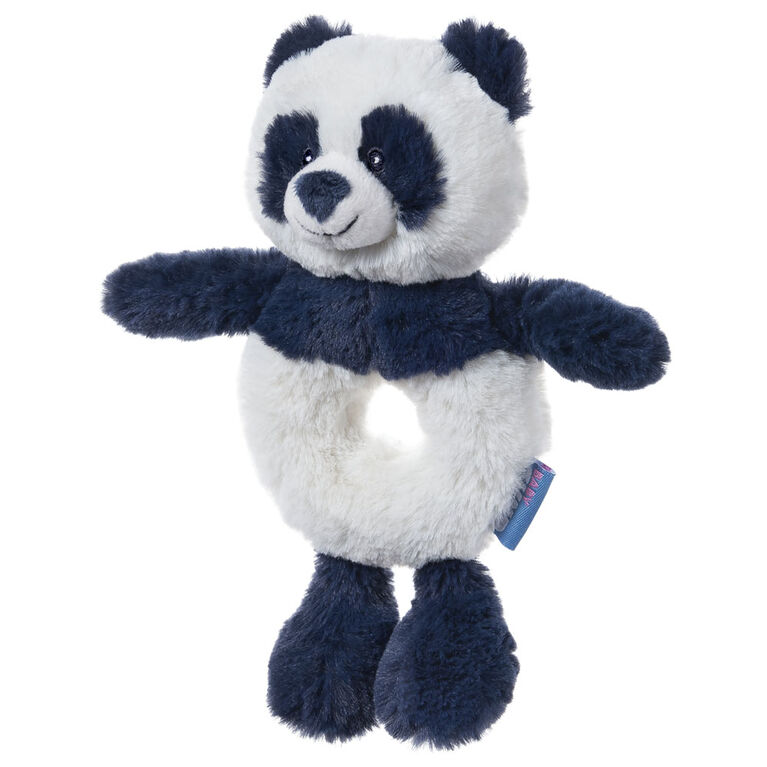 Baby GUND, Hochet panda Toothpick de 19 cm en peluche, bleu/blanc