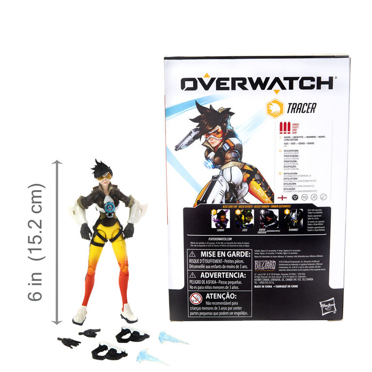 Overwatch Ultimates Series - Figurine articulée de collection Tracer de 15 cm.
