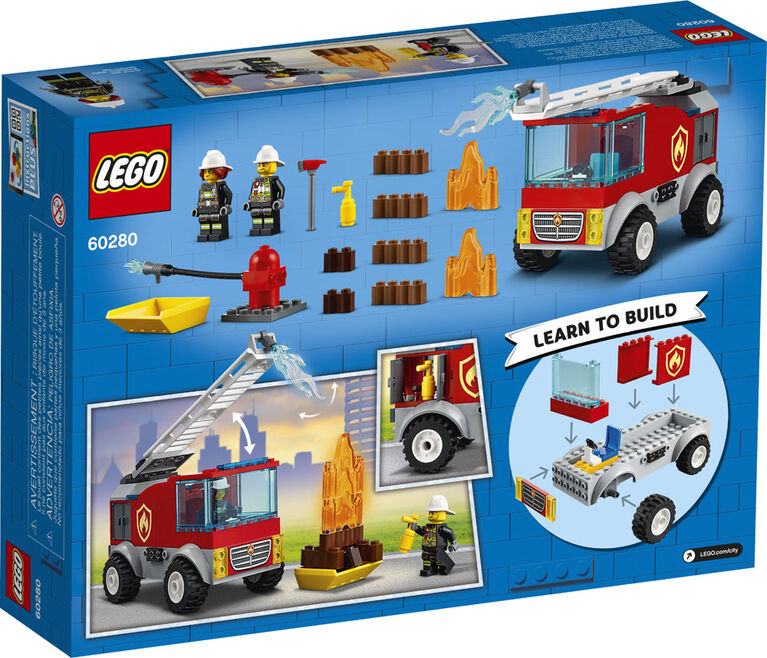 LEGO City Fire Le camion des pompiers avec échelle 60280 (88 pièces)