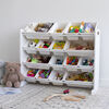Toy Organizer with 16 Bins, White/White