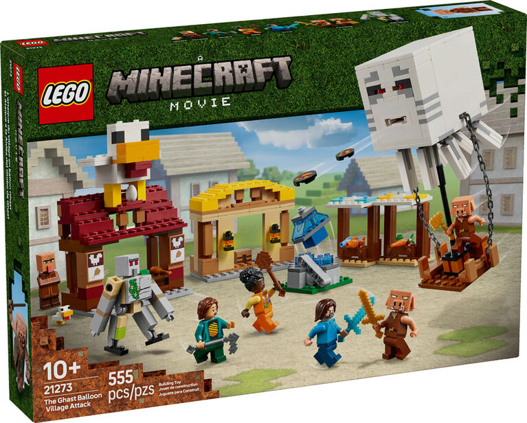 LEGO Minecraft The Ghast Balloon Village Attack Building Toy for Kids, Boys, & Girls Age 10+ - 21272