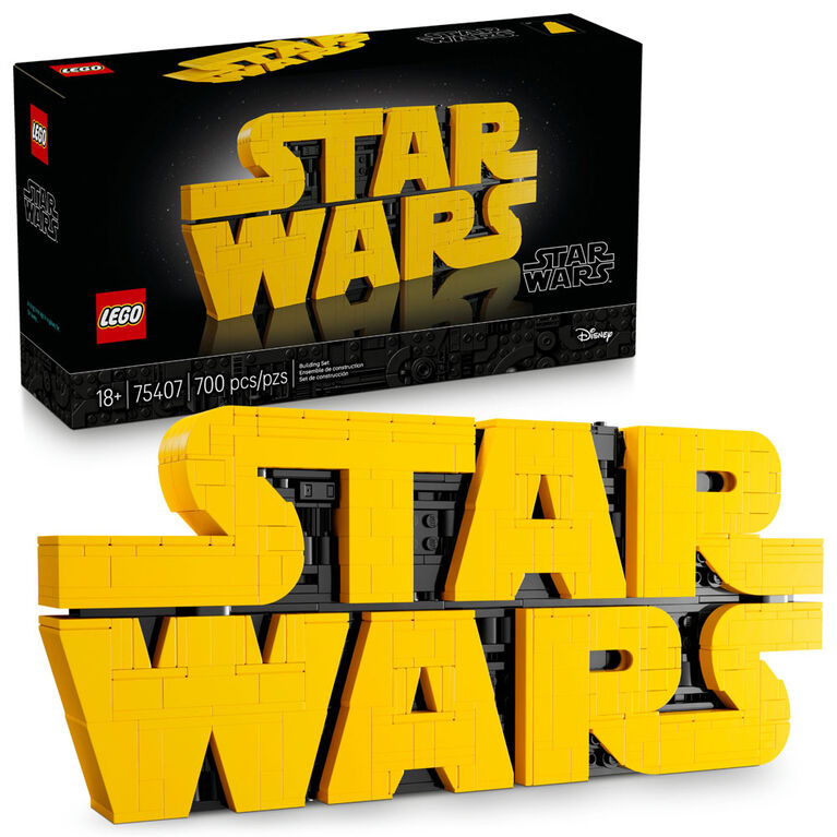 LEGO Star Wars Le logo Star Wars en briques, Logo, Ensemble de modèle à construire pour adultes, Décoration 75407