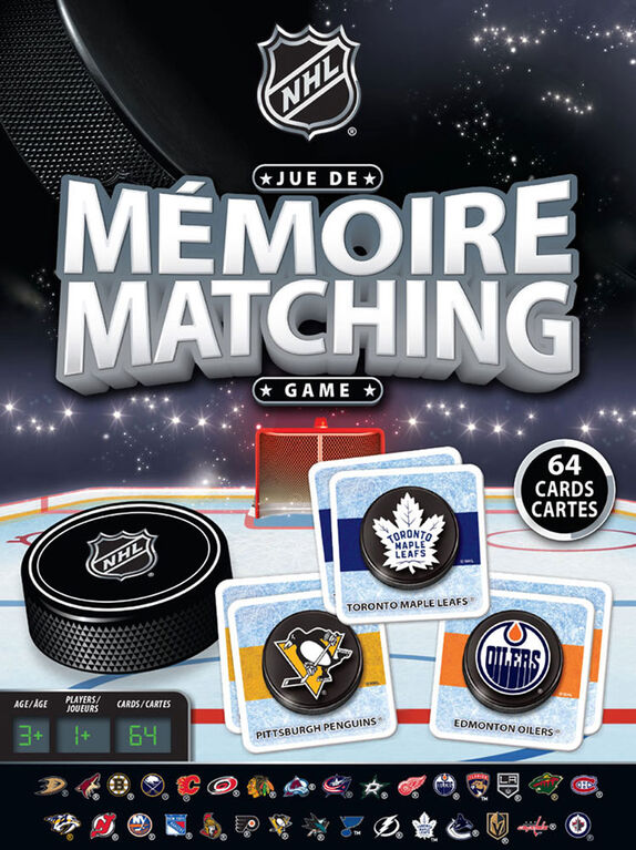 Jeu de mémoire de hockey NHL Matching Game