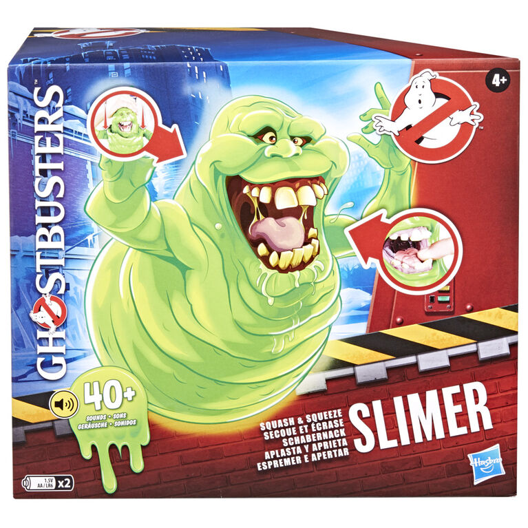 Ghostbusters Squash & Squeeze Slimer Animatronic Figure with 40+ Sounds for Kids Ages 4+