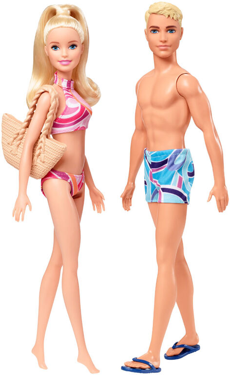 Barbie et Ken - Poupées avec 5 tenues chacune, blondes