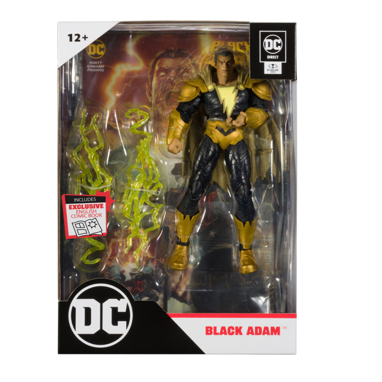 DC Direct - 7 Inch Figurine with Comic - Black Adam Comic - Black Adam Figurine