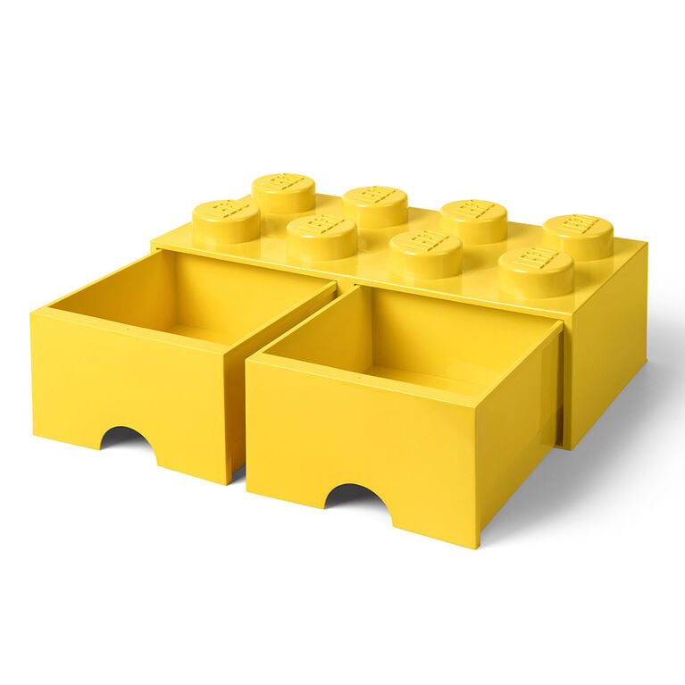 Boite rangement Lego Jaune 25 x 25 x 18 cm ?