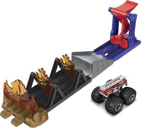 Hot Wheels - Monster Trucks - Coffret de jeu - Éruption volcanique