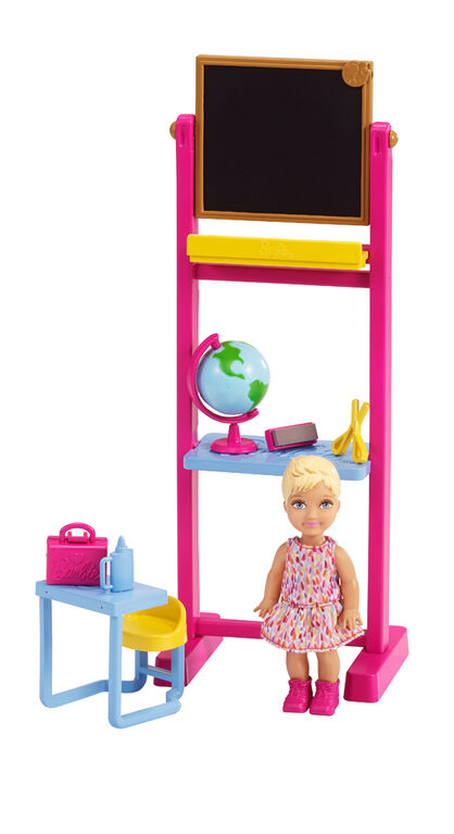 Barbie Coffret Poupée Maîtresse D'école Avec Poupée Enfant, Tableau