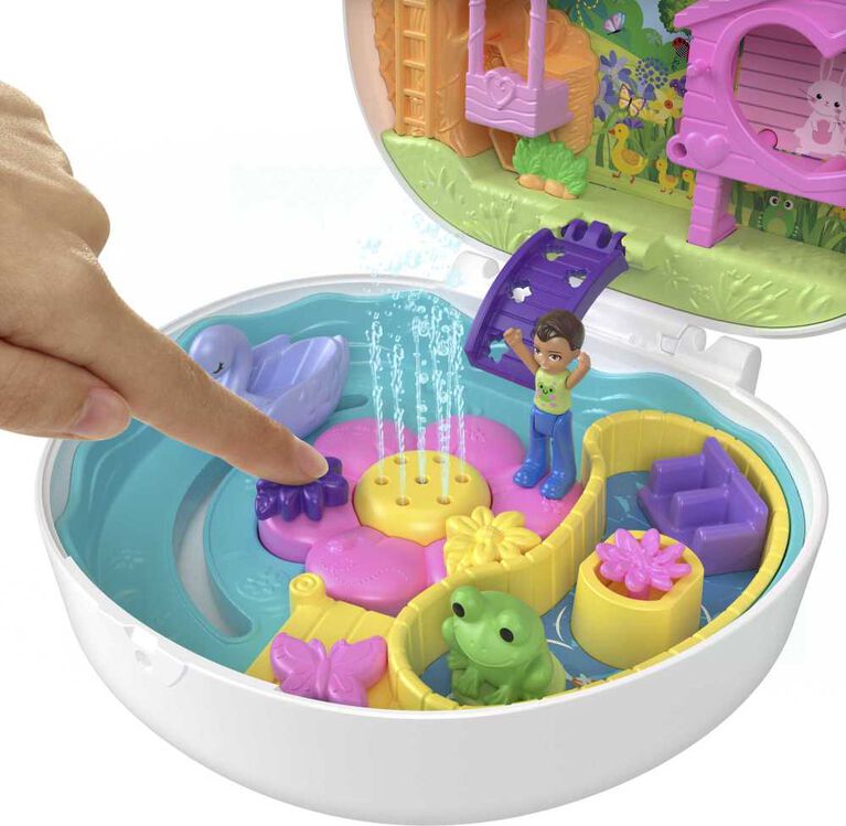Polly Pocket Dolls Flower Garden Bunny Compact Playset