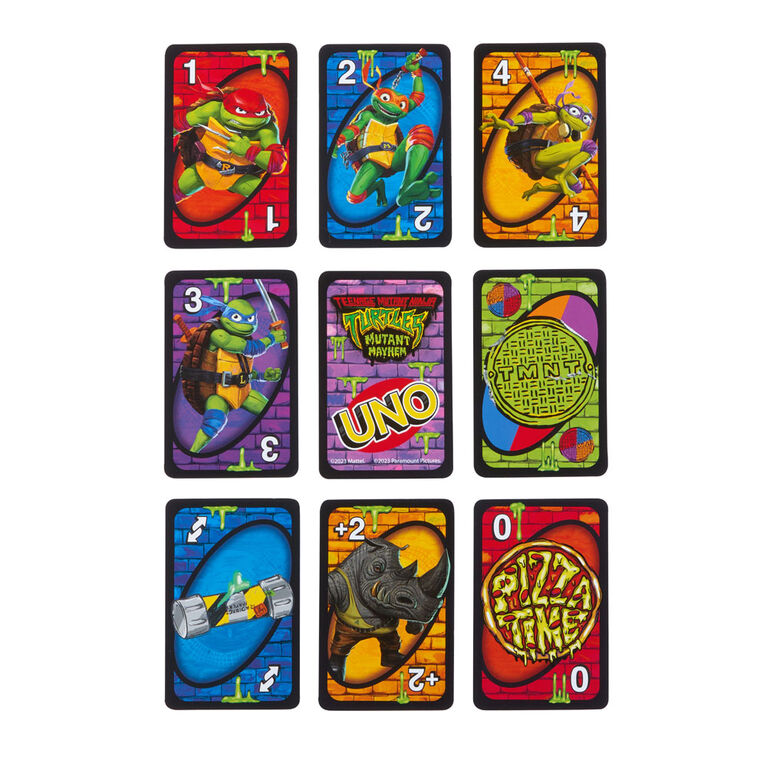 Jeu de cartes ​UNO Teenage Mutant Ninja Turtles: Mutant Mayhem
