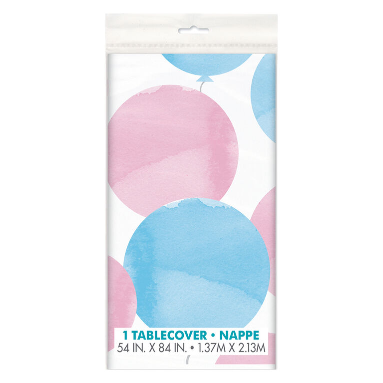 Gender Reveal Nappe en Plastique 54" x 84" - Édition anglaise