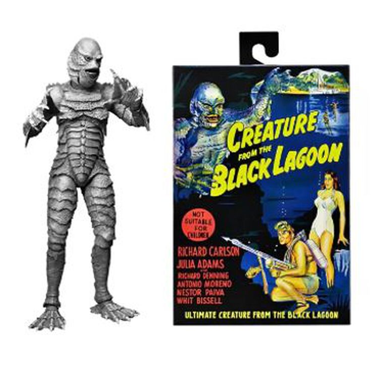 Figurine Articulée Neca Universal Monsters Ultimate Creature From The Black Lagoon B&W 7" - Notre exclusivité