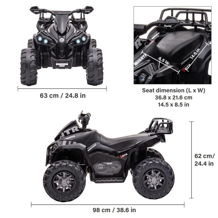 Voltz Toys Off-Road ATV,Black