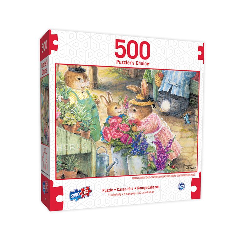 SureLox Puzzles - Puzzlers Choice Collection - Saturday Morning at the Market - 500 Pieces - English Edition
