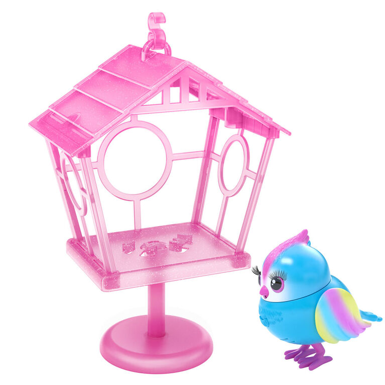 P'tit Oiseau et cabane d'oiseau Little Live Pets- Gazou pastel