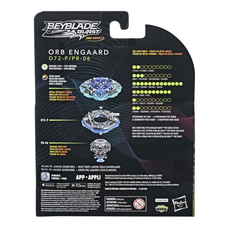Beyblade Burst Pro Series Orb Engaard Spinning Top Starter Pack