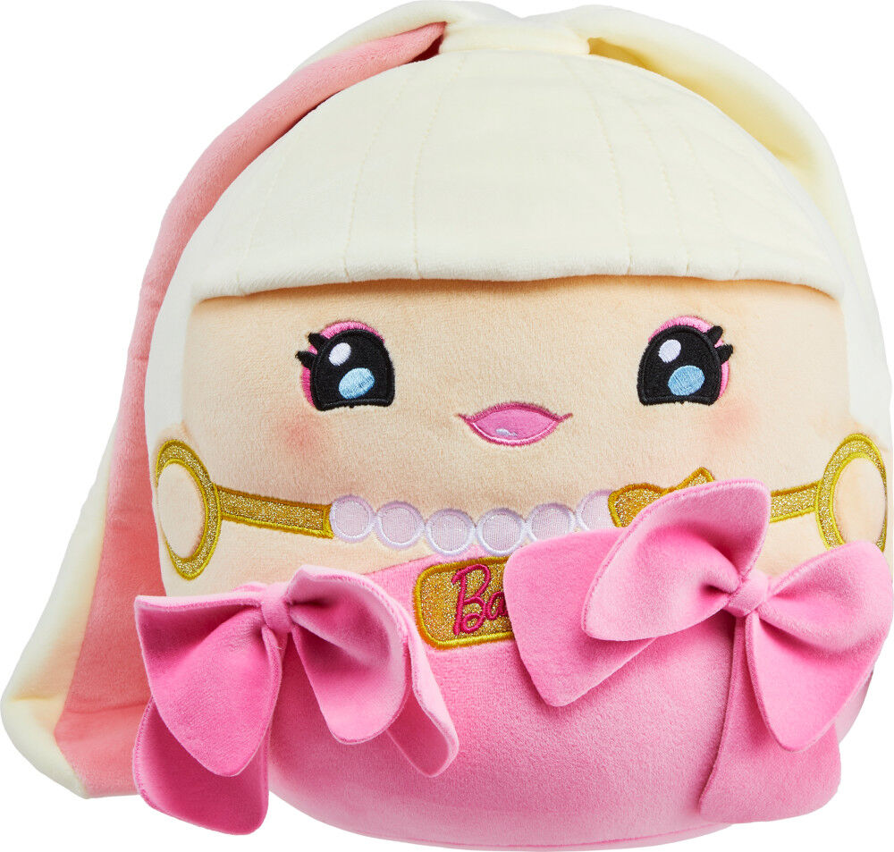 Barbie Cuutopia Plush 10 inch Soft Pillow Doll Iconic Pink Look Felt Pink Bows Collectible Toy