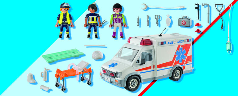 Playmobil - Ambulance avec enfant blessé