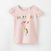 all aflutter tee, 5-6y - light pink print