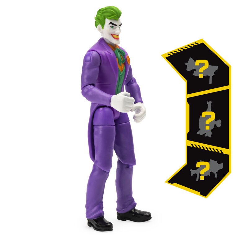 DC Comics, 4-inch The Joker Action Figure with 3 Mystery Accessories