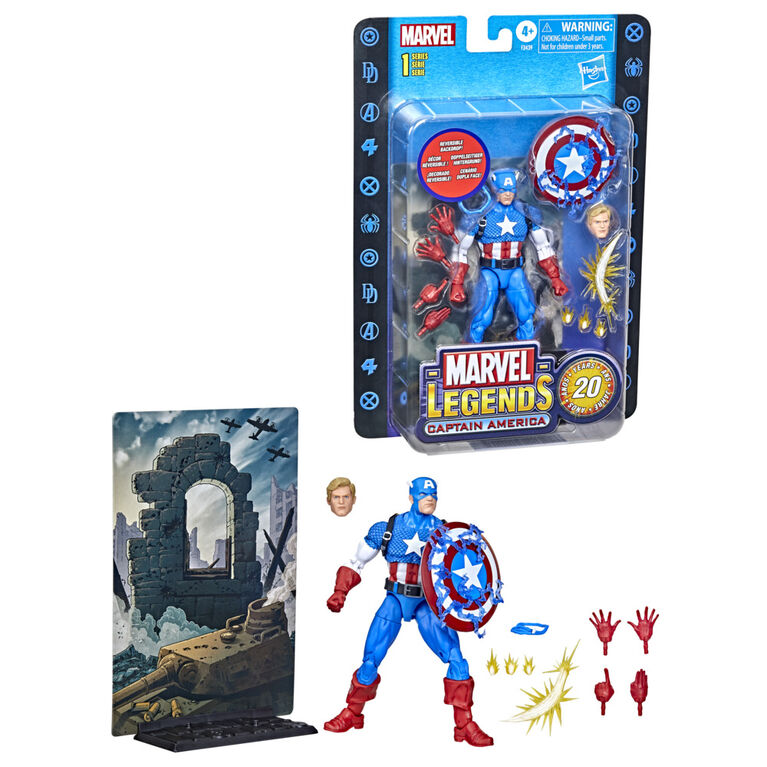 Marvel Legends 20th Anniversary Series 1 Captain America 6-inch Action Figure Collectible Toy