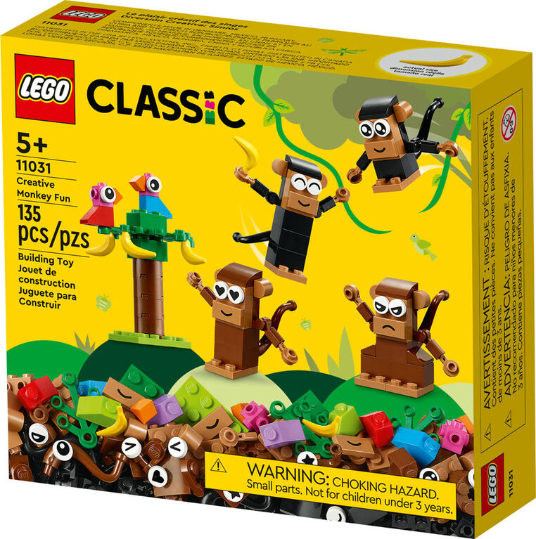 LEGO Classic Le plaisir créatif des singes 11031; Ensemble de jouet de construction (135 pièces)