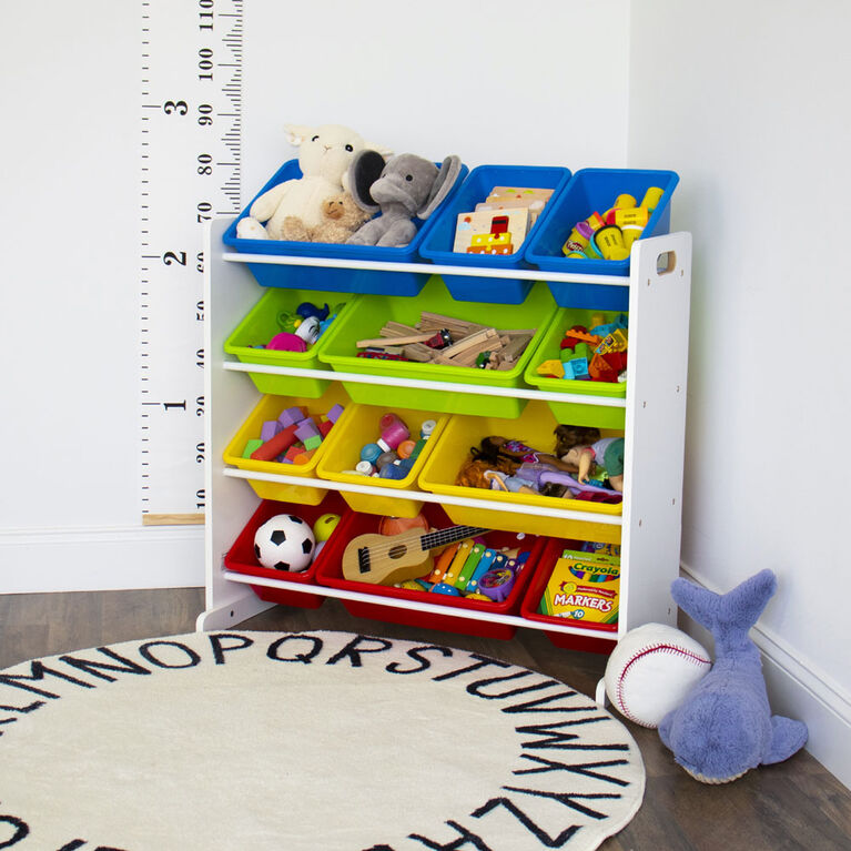 Toy Organizer with 12 Bins White/Primary