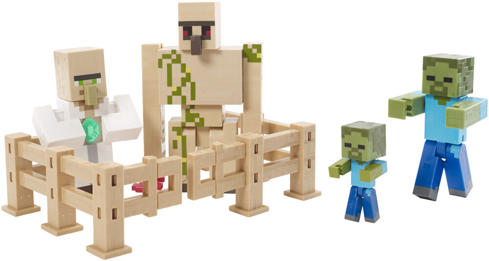 mattel minecraft survival mode playset