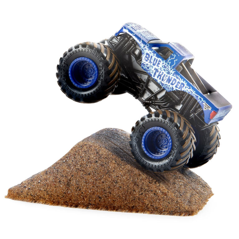 Monster Jam, Blue Thunder Monster Dirt Starter Set, Featuring 8oz of Monster Dirt and Official Monster Jam Truck