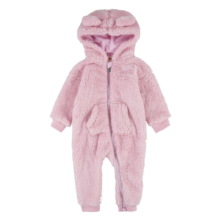 Levis Sherpa Bear Coverall - Pink - Size 18 Months