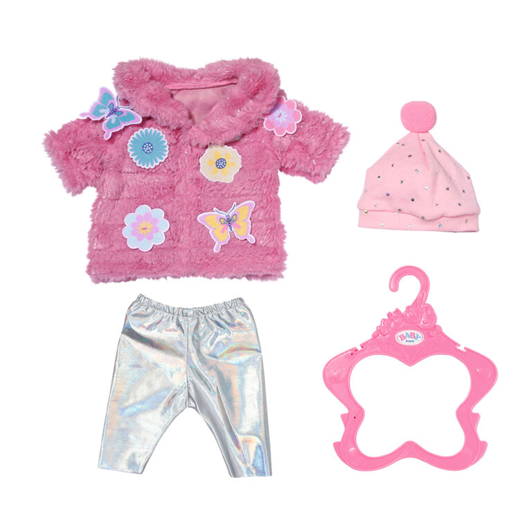 Ensemble de manteau rose de BABY born, 43 cm