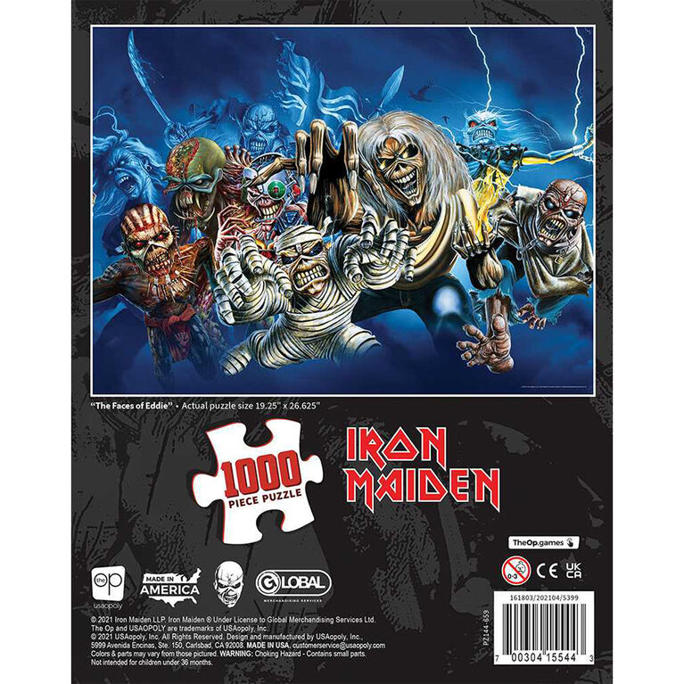 Iron Maiden "The Faces of Eddie" 1000 Piece Puzzle - English Edition