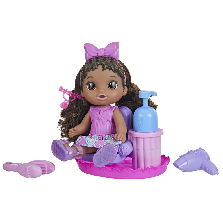 Baby Alive Sudsy Styling Doll, 12-Inch Toy, Black Hair