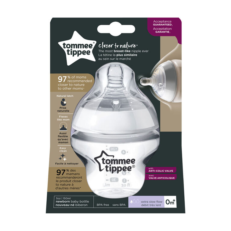 Tommee Tippee Closer to Nature Bottle, 5 oz. - French Edition