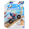 Supercross, Moto authentique de Ken Roczen en métal moulé à l'échelle 1:24 avec figurine motocycliste, pour les enfants et les collectionneurs