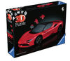 Ravensburger 3D Puzzle 11576 - Ferrari SF90 Stradale - The super sportscar with the iconic prancing horse logo as a 3D puzzle model car