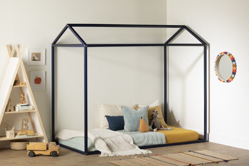 Navy blue store twin bed