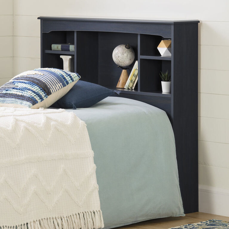 Navali Twin Bookcase Headboard Blueberry