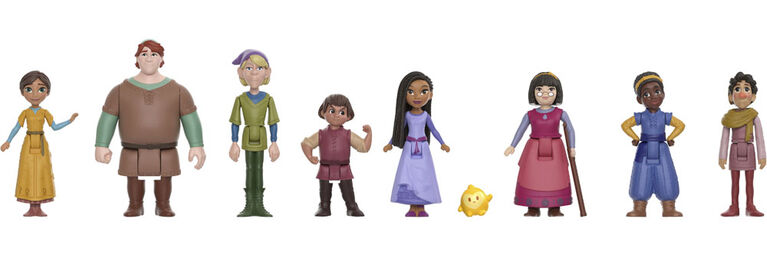 Disney's Wish The Teens Pack of 8 Posable Mini Dolls & Star Figure   