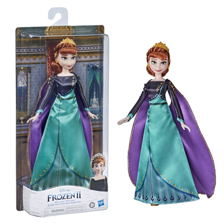 Disney's Frozen 2 Queen Anna Fashion Doll, Dress, Shoes, and Long Red