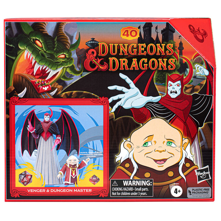 Dungeons and Dragons Cartoon Classics, pack de 2 figurines articulées DandD de 15 cm Le grand maître and Vengeur - Notre exclusivité