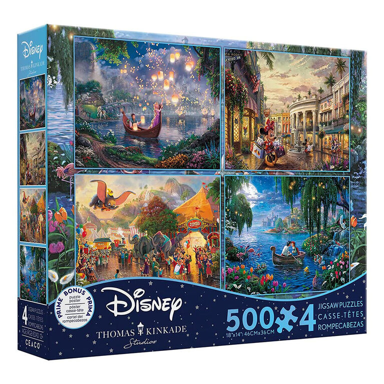 Ceaco Thomas Kinkade: Disney 4 In 1 Multipack Jigsaw Puzzle