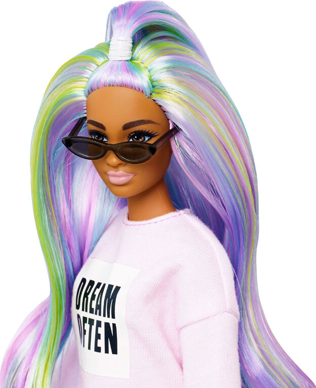Barbie Fashionistas Doll 136 With Long Rainbow Hair Toys R Us Canada