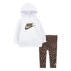 Nike Hoodie and Legging Set - White, Leopard