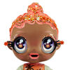 GLITTER BABYZ Solana Sunburst Baby Doll with 3 magical color changes/ coral pink hair doll with tropical sunset on the outfit and reusable diaper, bottle and pacifier