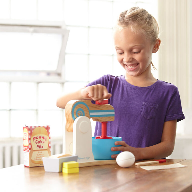 Melissa and Doug - Wooden Make a Cake Mixer Set