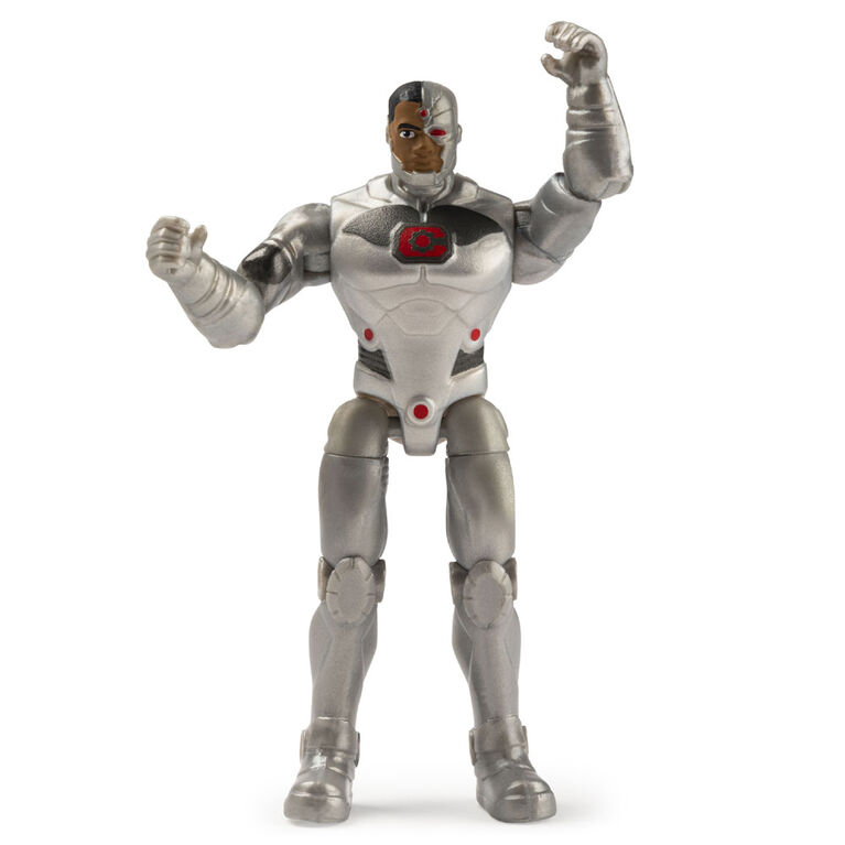 DC Comics, 4-Inch CYBORG Action Figure with 3 Mystery Accessories, Adventure 1